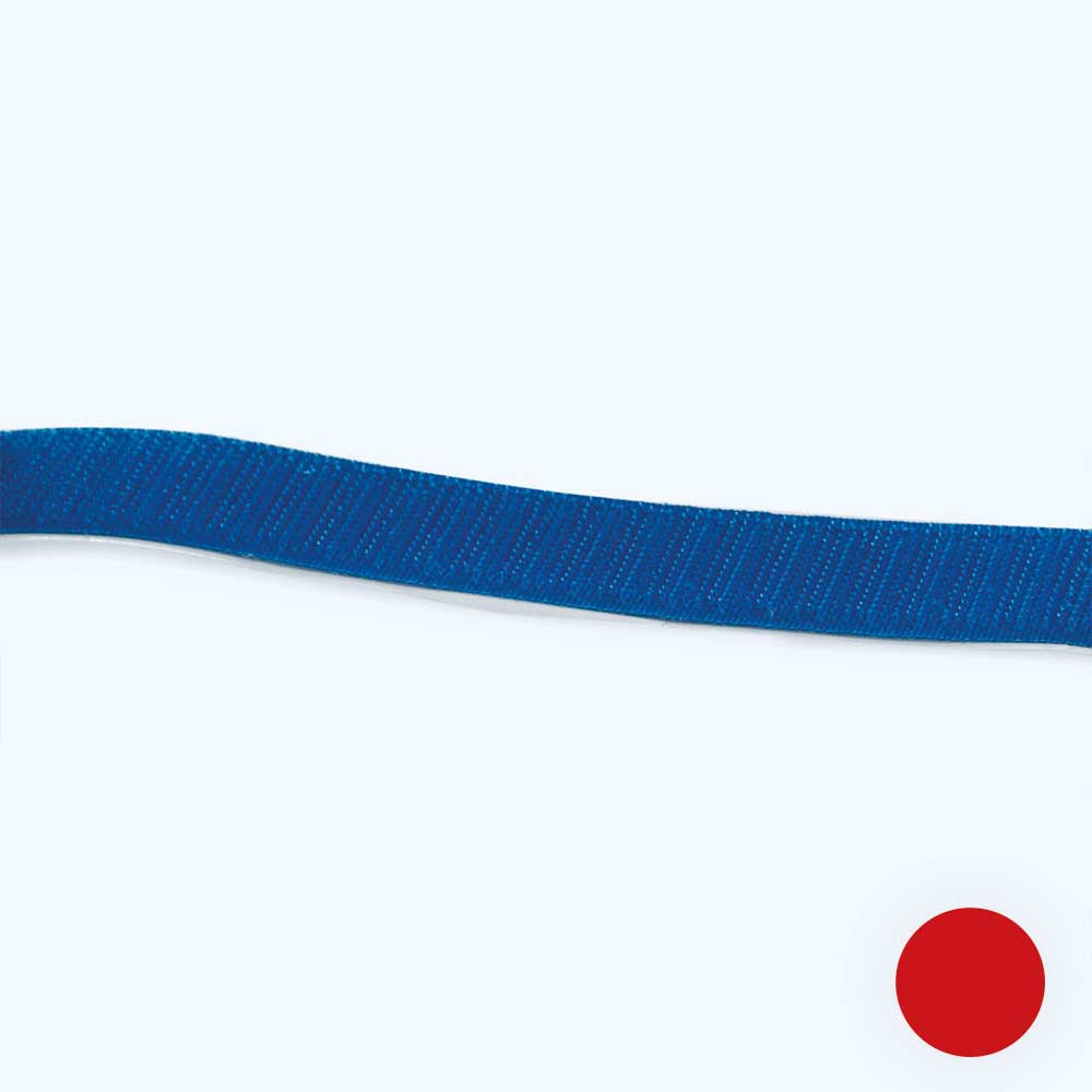 Hakenband, Breite: 25 mm, Länge: 25 m, rot